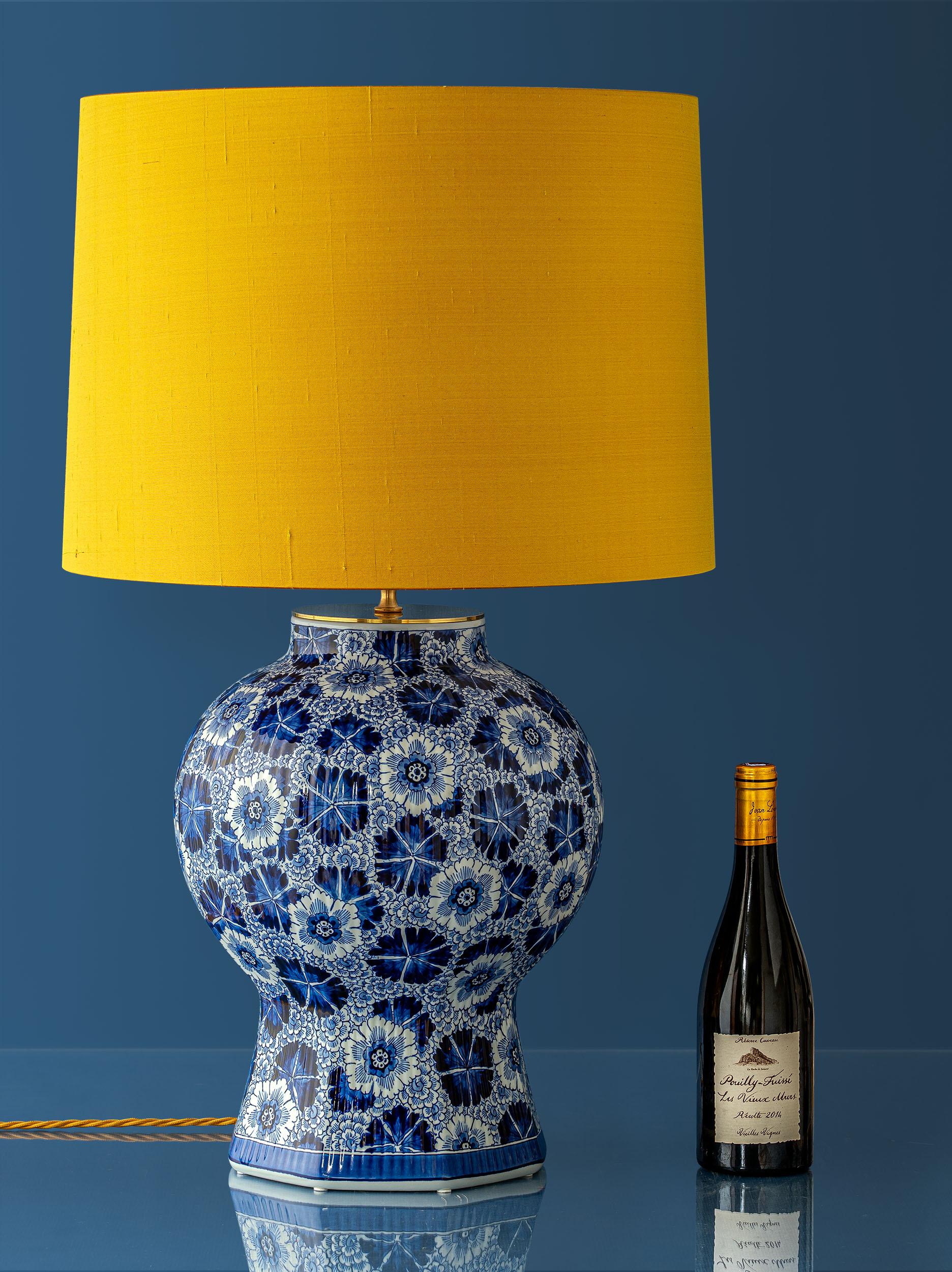 Chinoiserie Amitābha Studio x Royal Delft: Limited Edition Hand-Painted Table Lamp For Sale