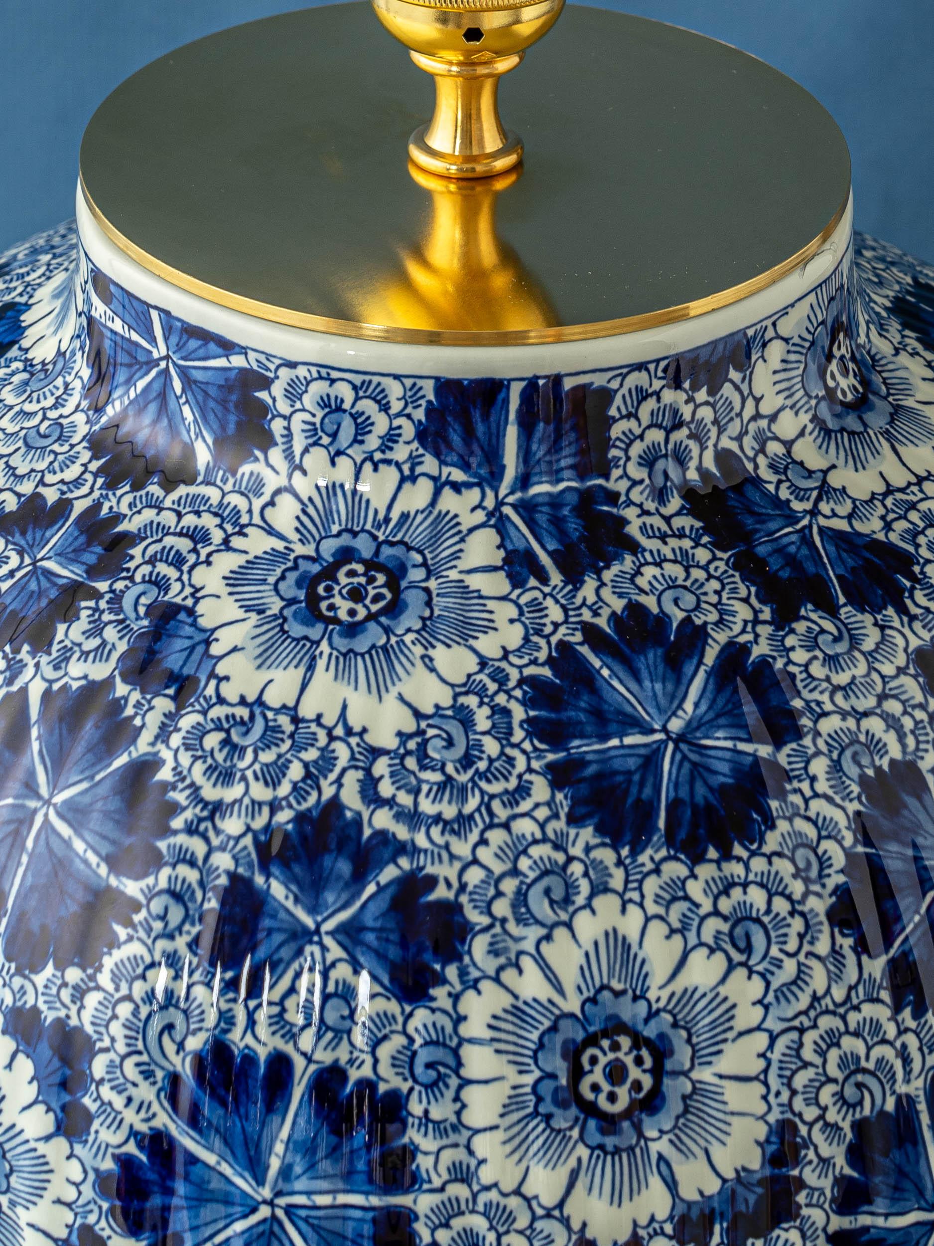 Dutch Amitābha Studio x Royal Delft: Limited Edition Hand-Painted Table Lamp For Sale