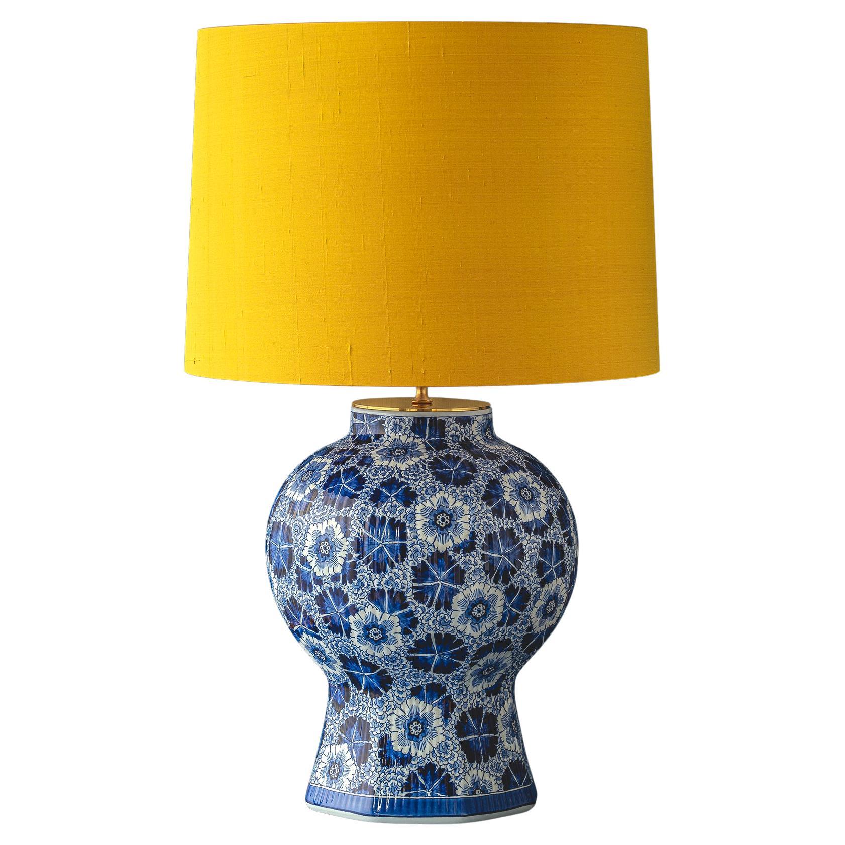 Amitābha Studio x Royal Delft: Limited Edition Hand-Painted Table Lamp For Sale