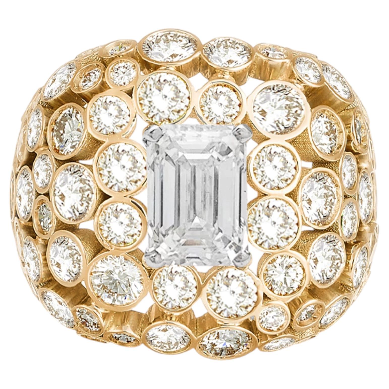 Anello Amitié in oro 18 carati e diamanti di MARIANNE CANARELLI