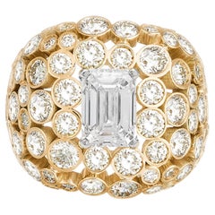 Anello Amitié in oro 18 carati e diamanti di MARIANNE CANARELLI