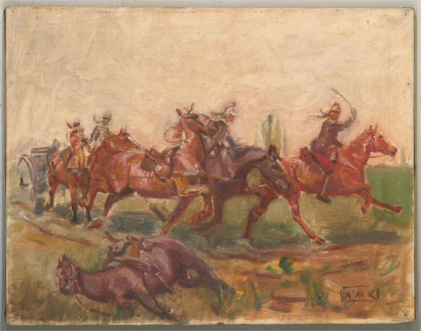 cavalry charge painting