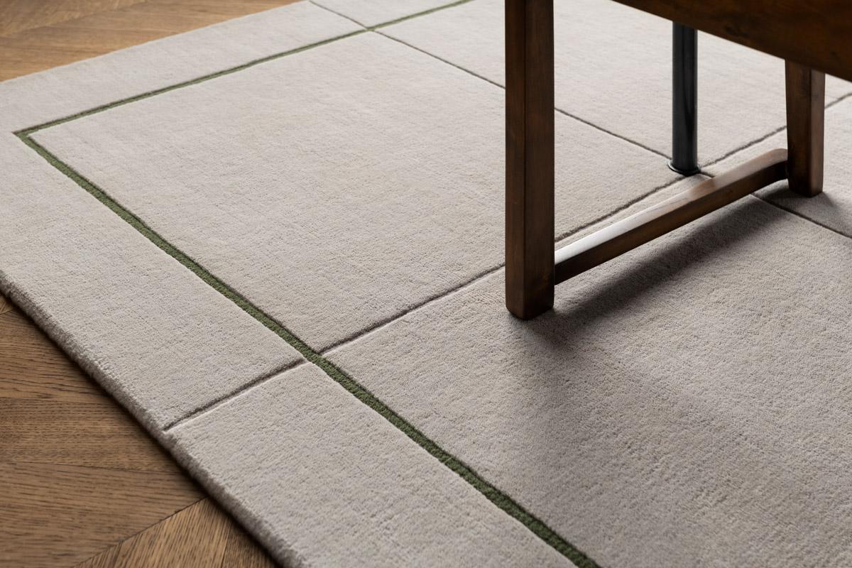 Designed by Swedish architect Andreas Martin Löf for his living and work space in Norr Mälarstrand, Stockholm. Inspired by the typical “Norr Mälarstrand” aesthetics where the architecture lies on the border of classicism and modernism. The rugs