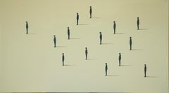 Contemporary Figurative Acrylic Painting on Canvas - Beige - Grupo 14