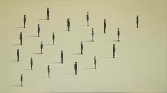 Contemporary Figurative Acrylic Painting on Canvas - Beige - Grupo 21