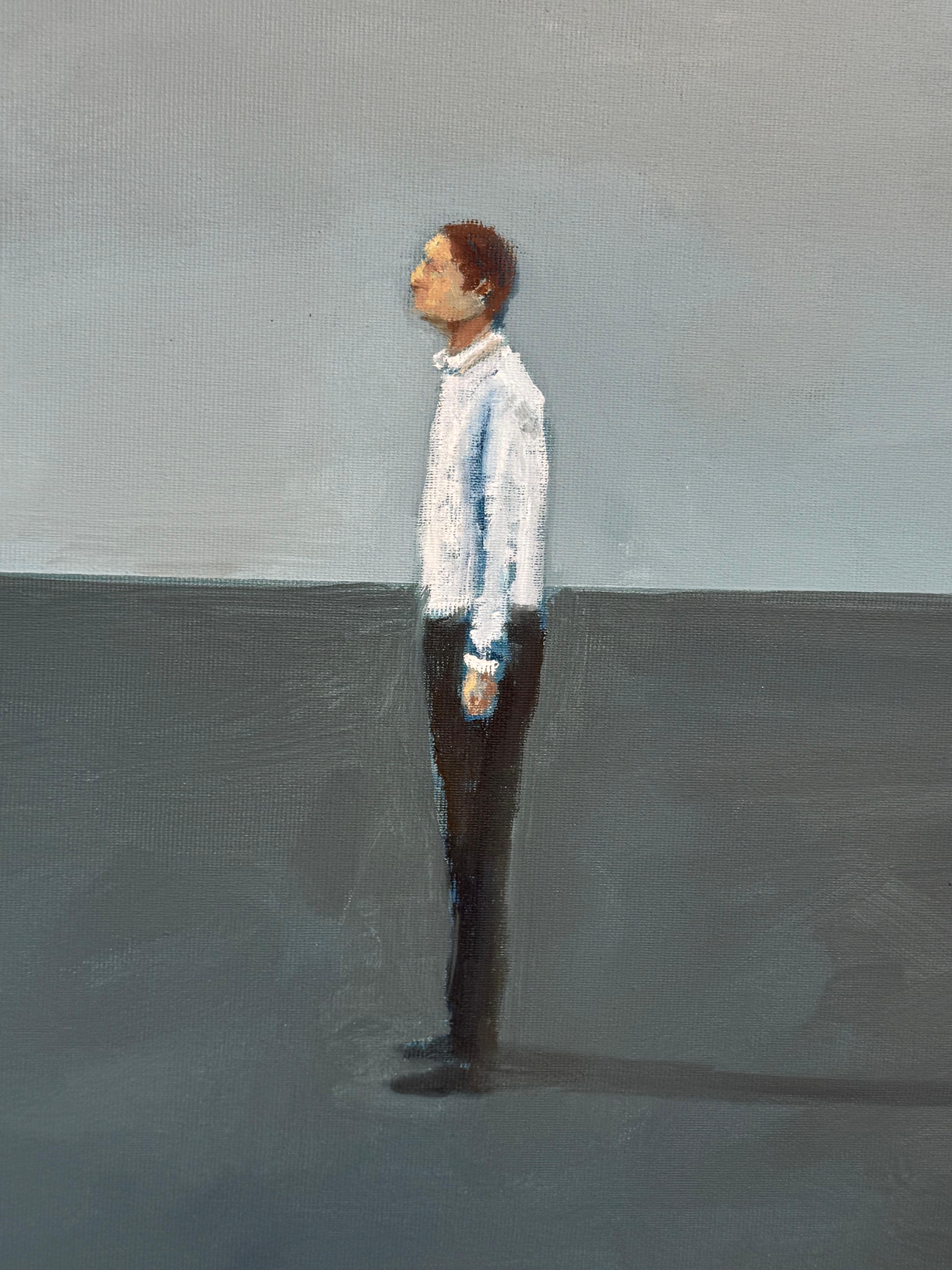 Contemporary Figurative Oil Painting - Contraposicion - Horizon - Mexican Artist For Sale 5