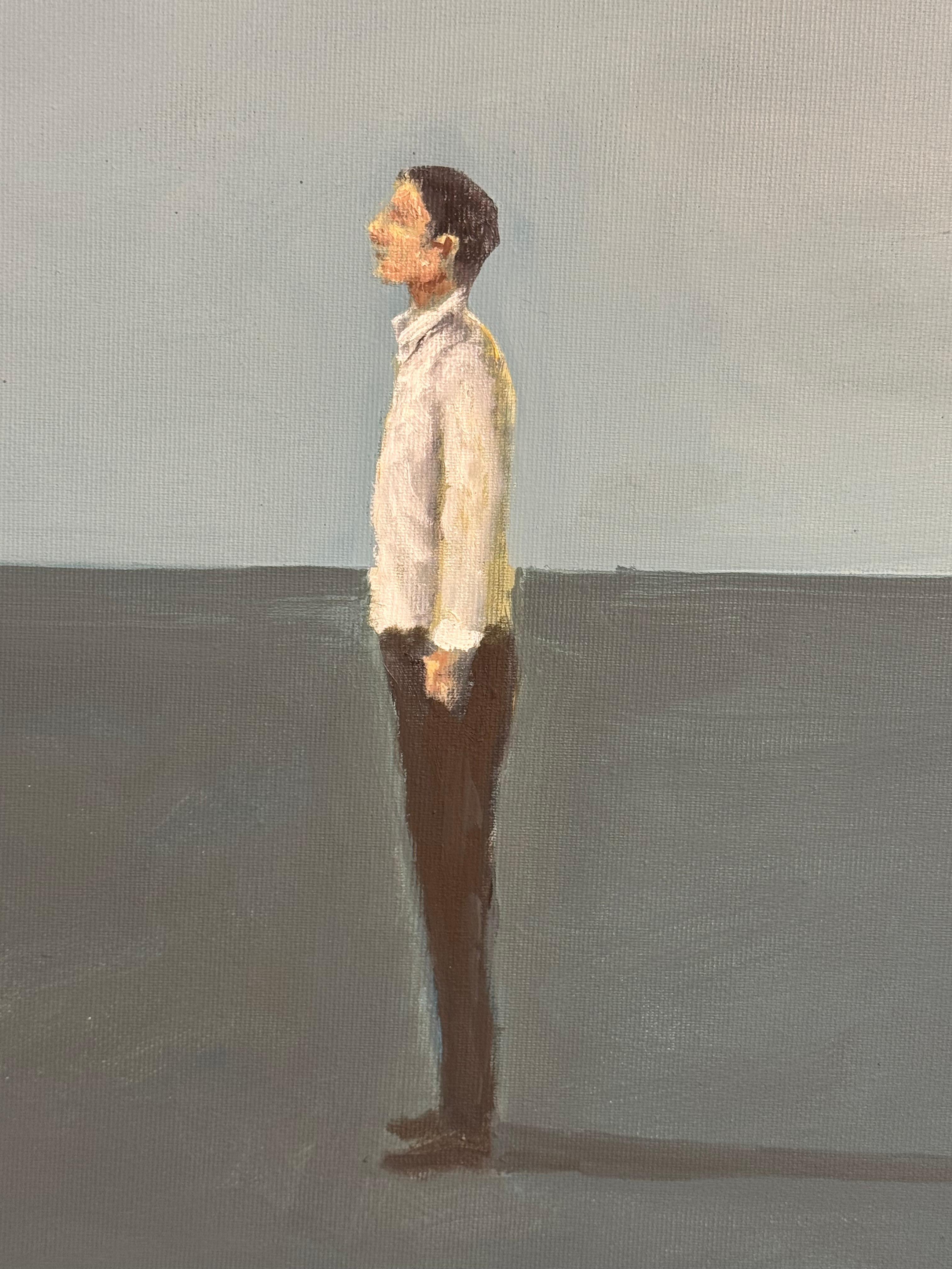Contemporary Figurative Oil Painting - Contraposicion - Horizon - Mexican Artist For Sale 6
