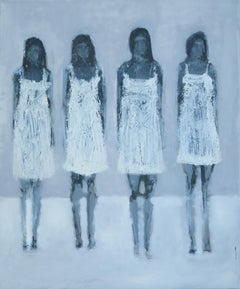 Pintura al óleo figurativa contemporánea - Quatros Mujeres
