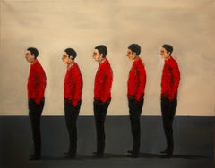 Contemporary Figurative Oil Painting - "Red Men"