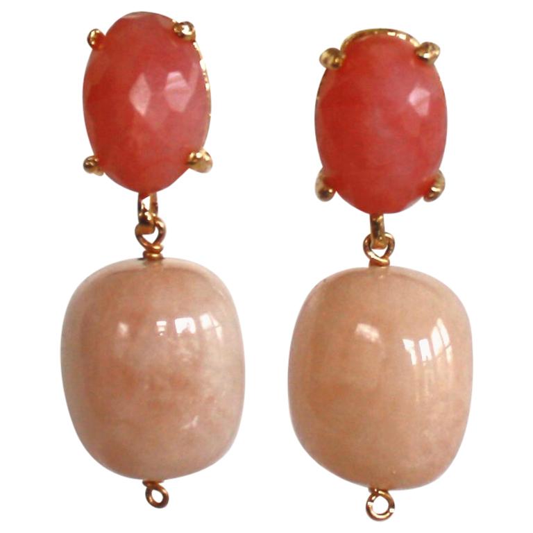 Amle Rose Quartz Pierced Earrings