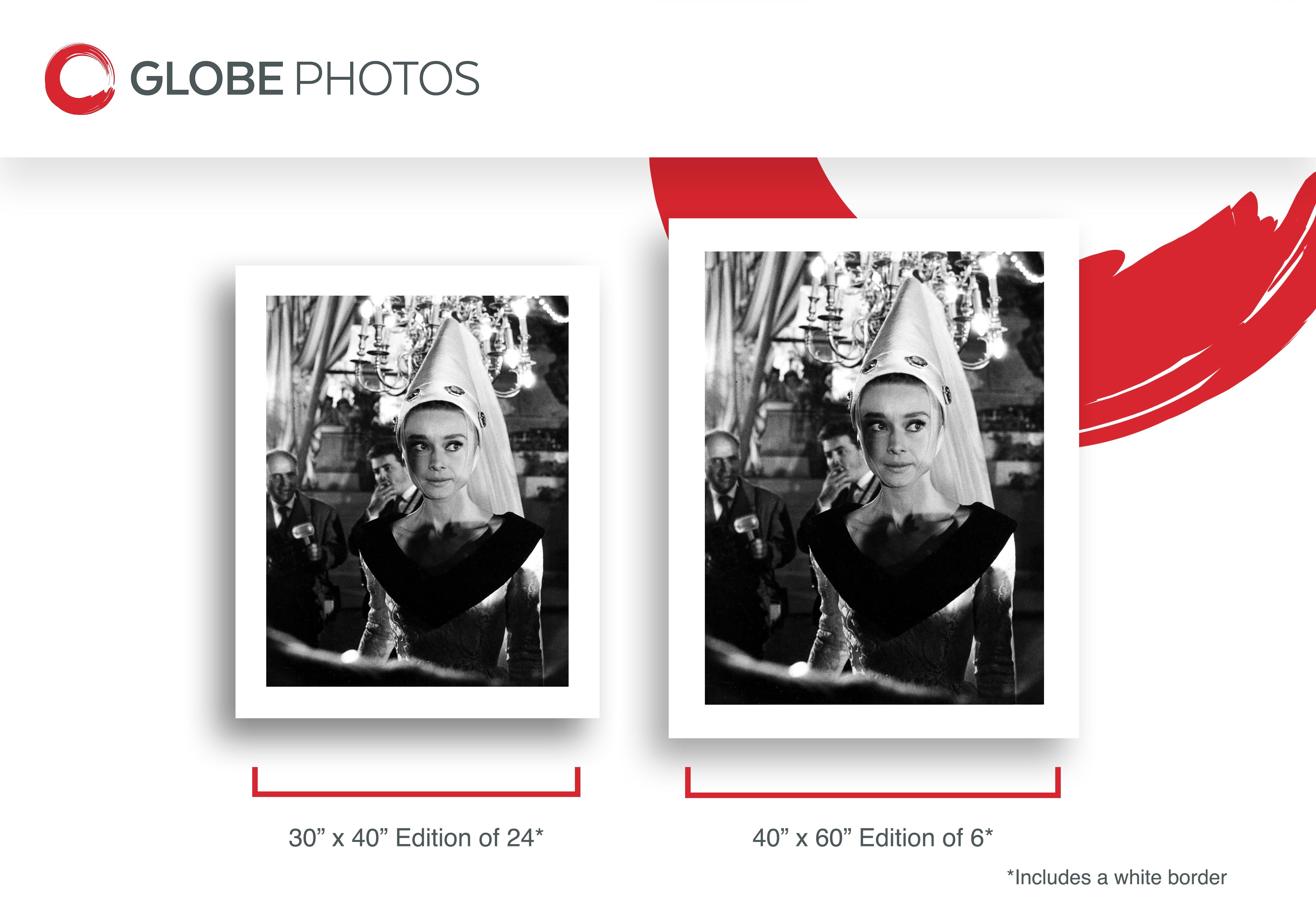 Audrey Hepburn in Paris When It Sizzles - Black Black and White Photograph by Amleto Calzolari