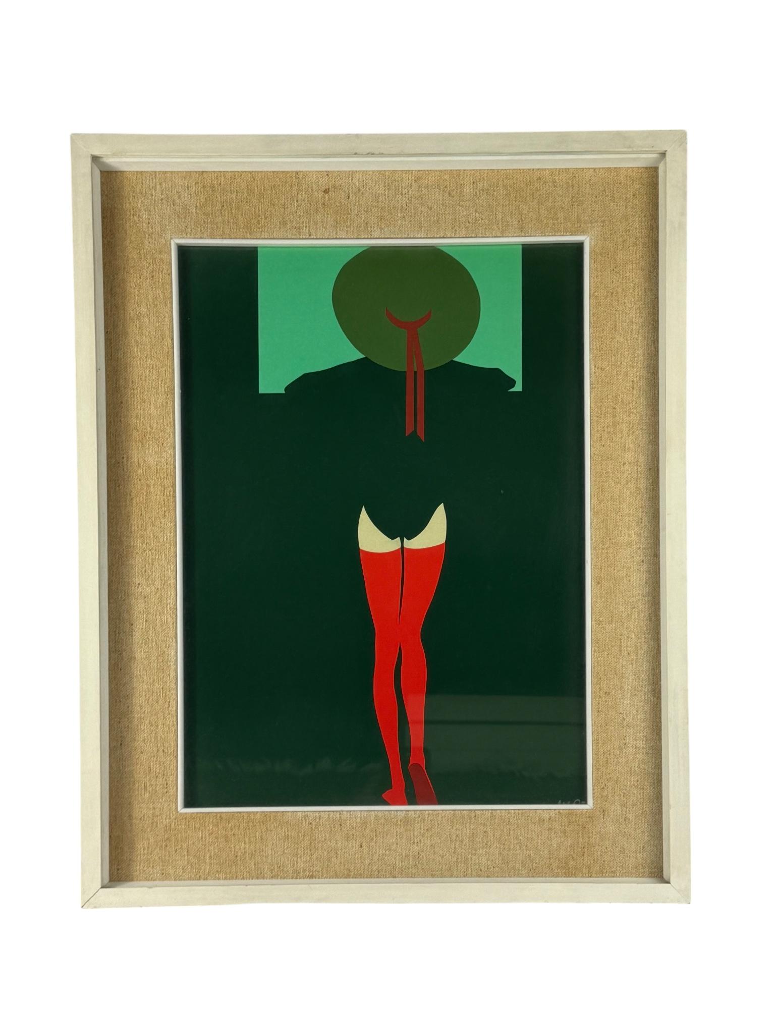 Amleto Dalla Costa, Original-Serigrafie gerahmt, Mailand Italien 1980er Jahre im Angebot 3