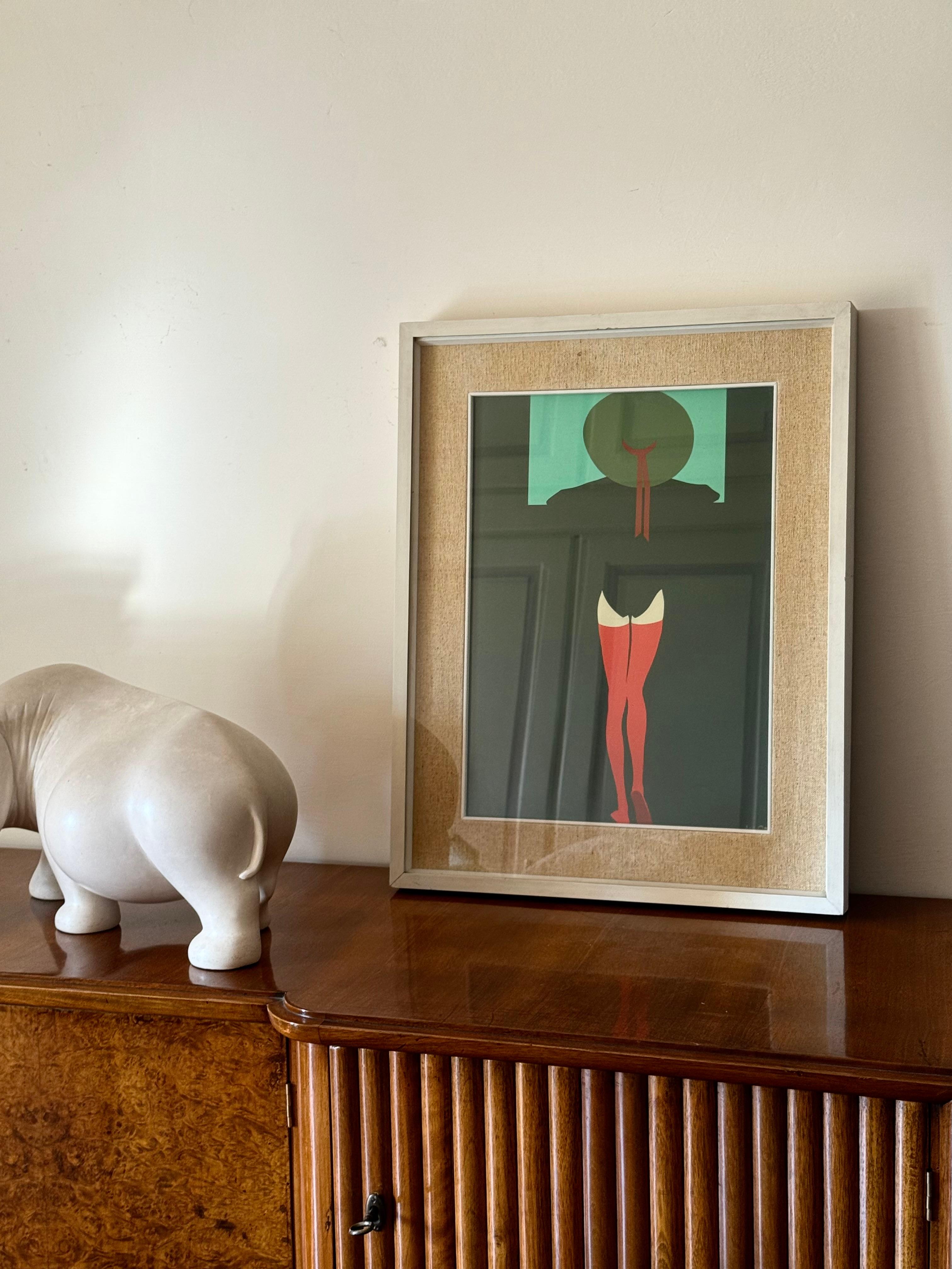 Amleto Dalla Costa, Original-Serigrafie gerahmt, Mailand Italien 1980er Jahre im Angebot 7