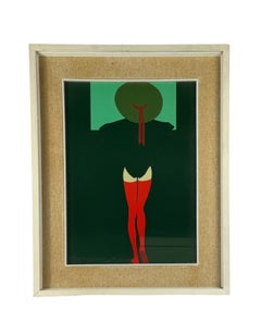 Hamlet Dalla Costa, original serigraph framed, Milan Italy 1980s