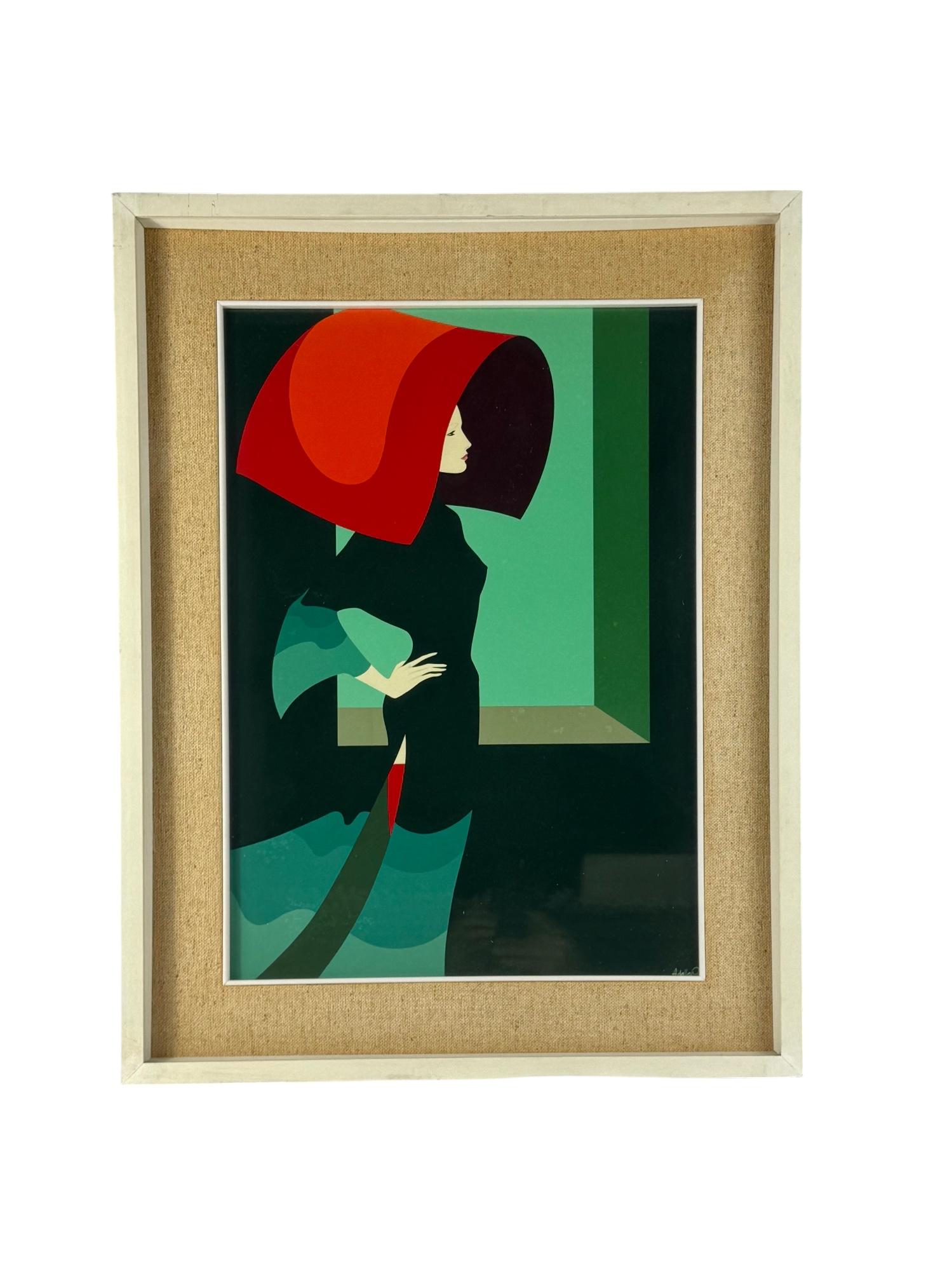 Italian Amleto Dalla Costa, original serigraph framed, Milan Italy 1980s in vendita