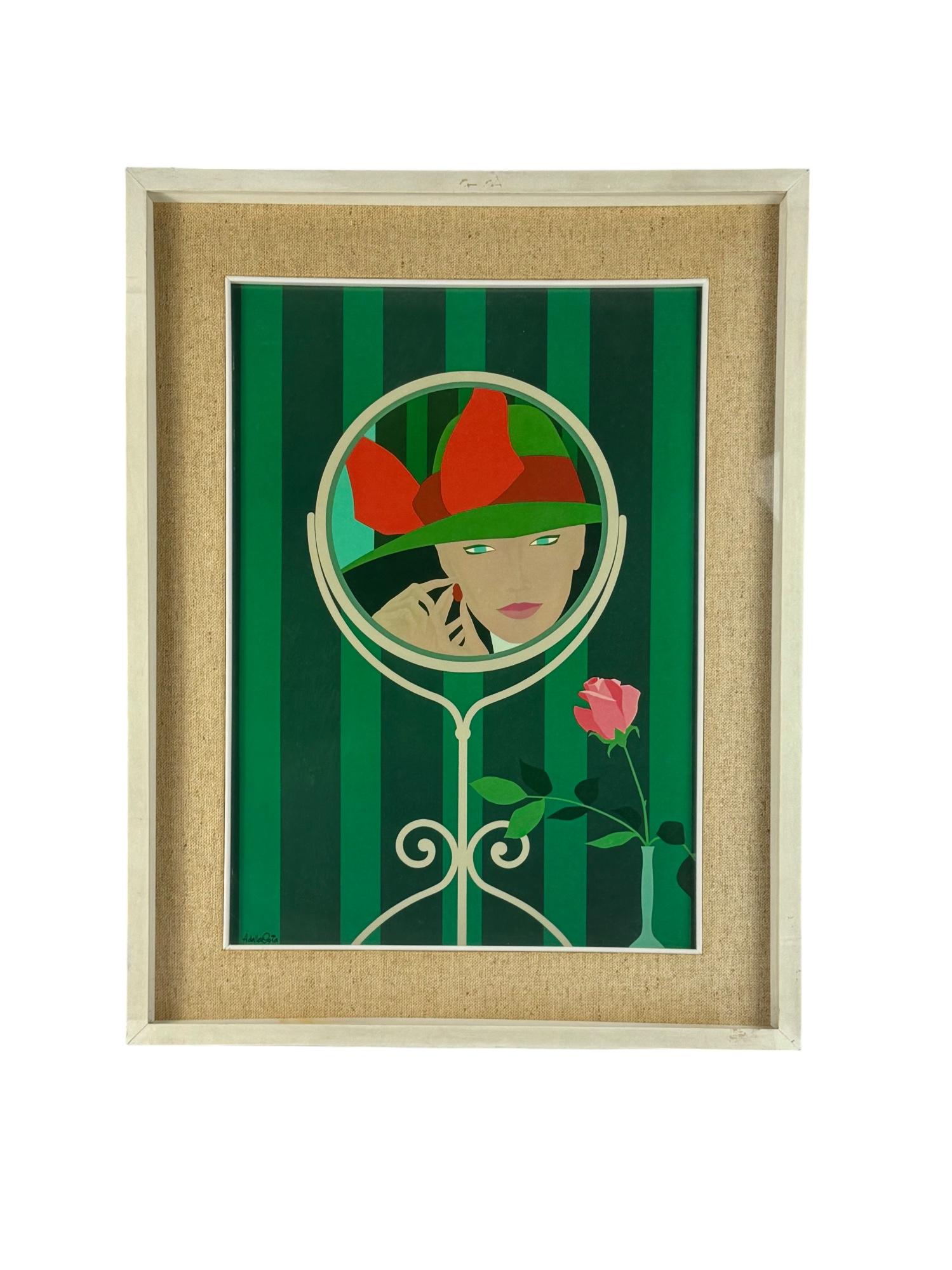 Italian Hamlet Dalla Costa, original serigraph framed, Milan Italy 1980s For Sale