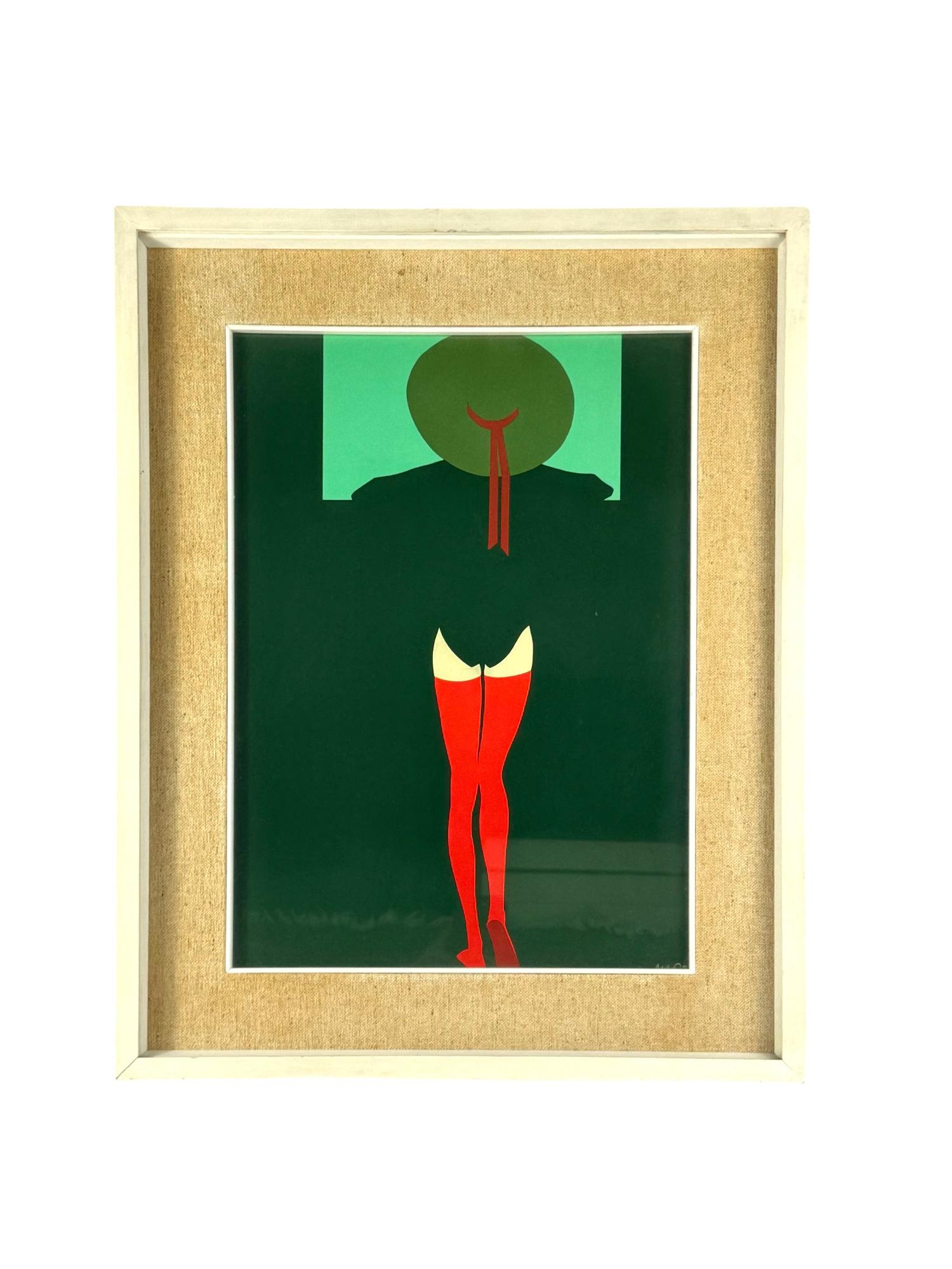 Amleto Dalla Costa, Original-Serigrafie gerahmt, Mailand Italien 1980er Jahre im Zustand „Hervorragend“ im Angebot in Firenze, IT