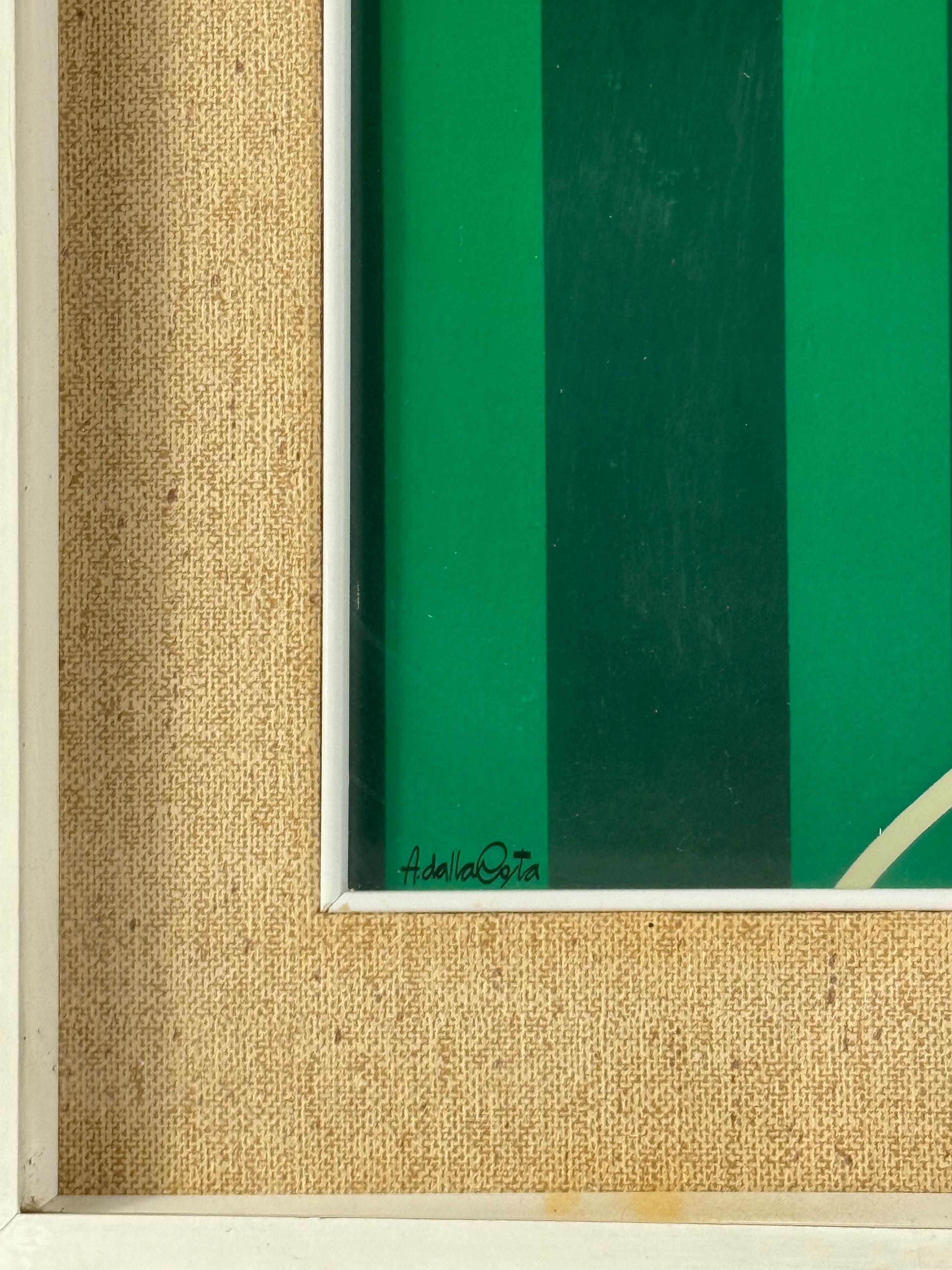 Hamlet Dalla Costa, original serigraph framed, Milan Italy 1980s In Excellent Condition For Sale In Firenze, IT
