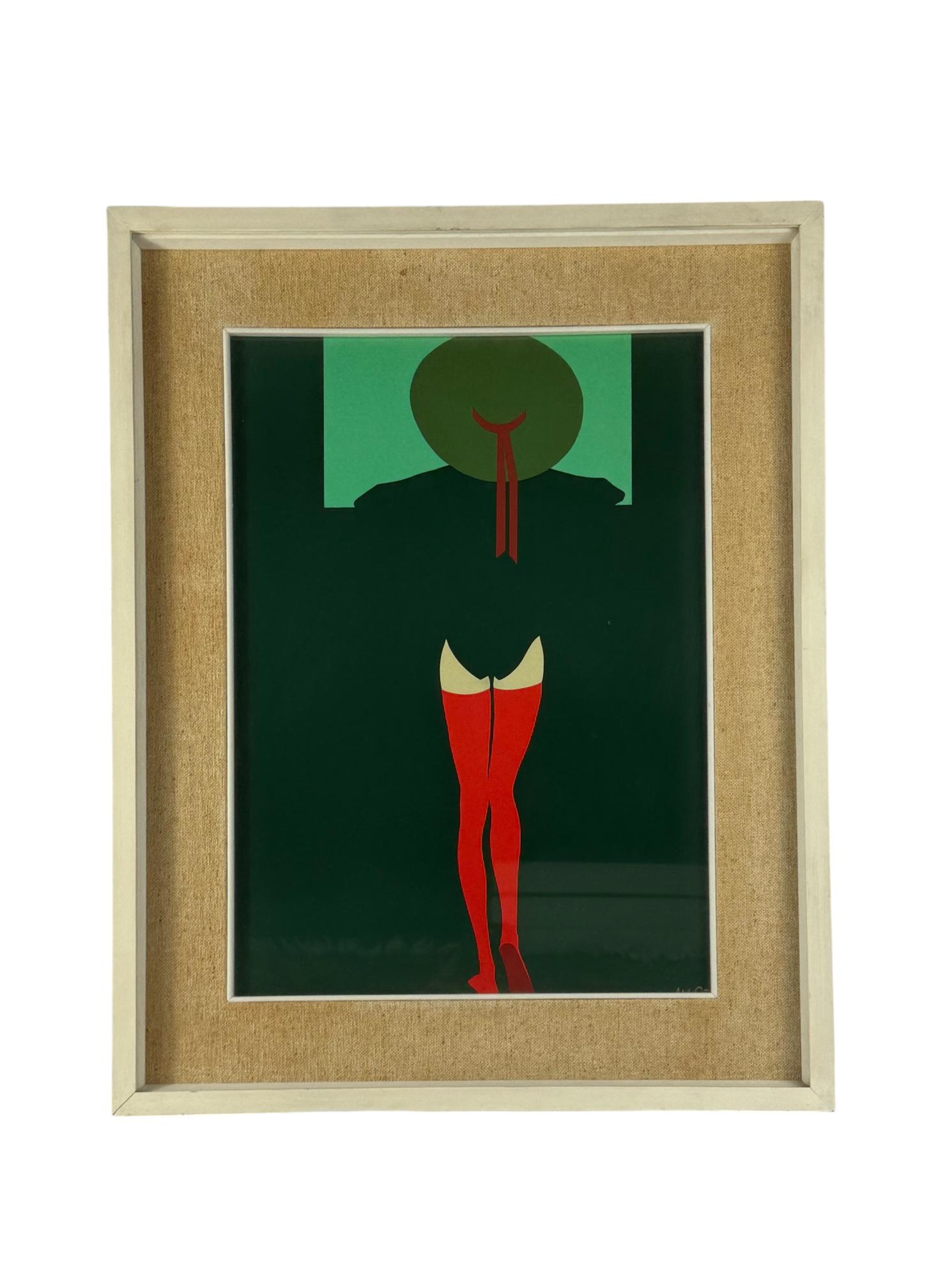 Amleto Dalla Costa, Original-Serigrafie gerahmt, Mailand Italien 1980er Jahre im Angebot 2