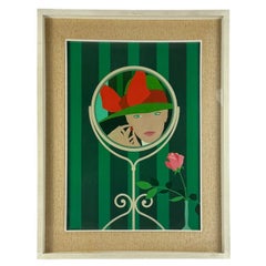 Amleto Dalla Costa, original serigraph framed, Milan Italy 1980s