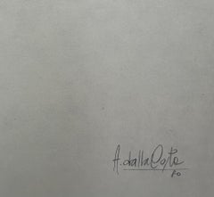 Amleto dalla Costa, sans titre, dessin original au crayon, signé à la main