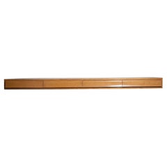 Amma Floating Wall Console, Maple Wood, Italian, Circa 1950s