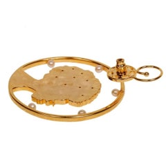 Ammanii Hoop Earrings with Freshwater Pearls in Vermeil Gold