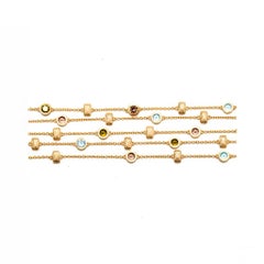 Bracelet de pierres précieuses multicolores Ammanii en or vermeil 18k