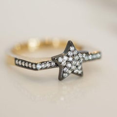 Ammanii Pavé Zirconia Star Ring in Vermeil Gold