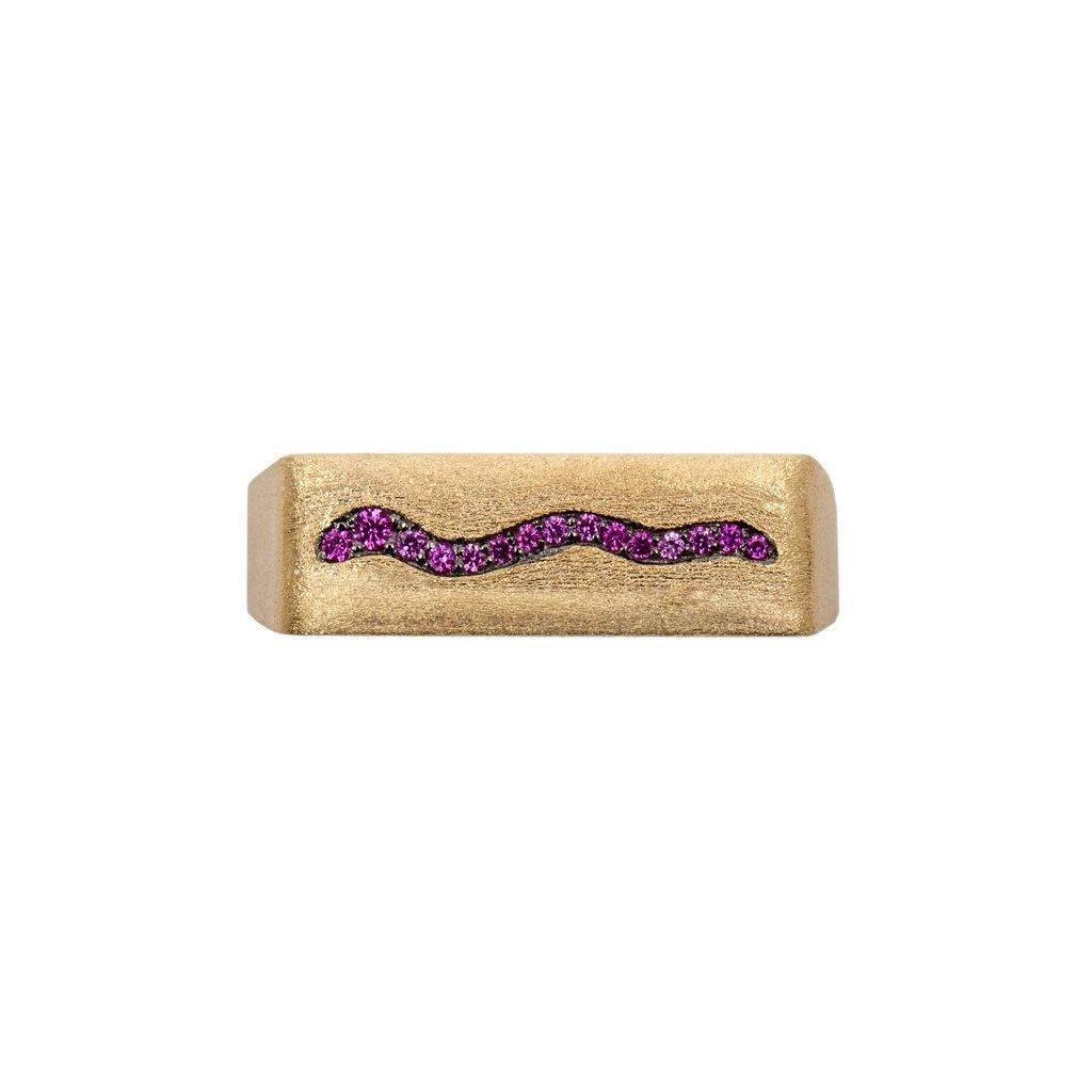 For Sale:  Ammanii Ruby Snake Ring in Vermeil Gold 2