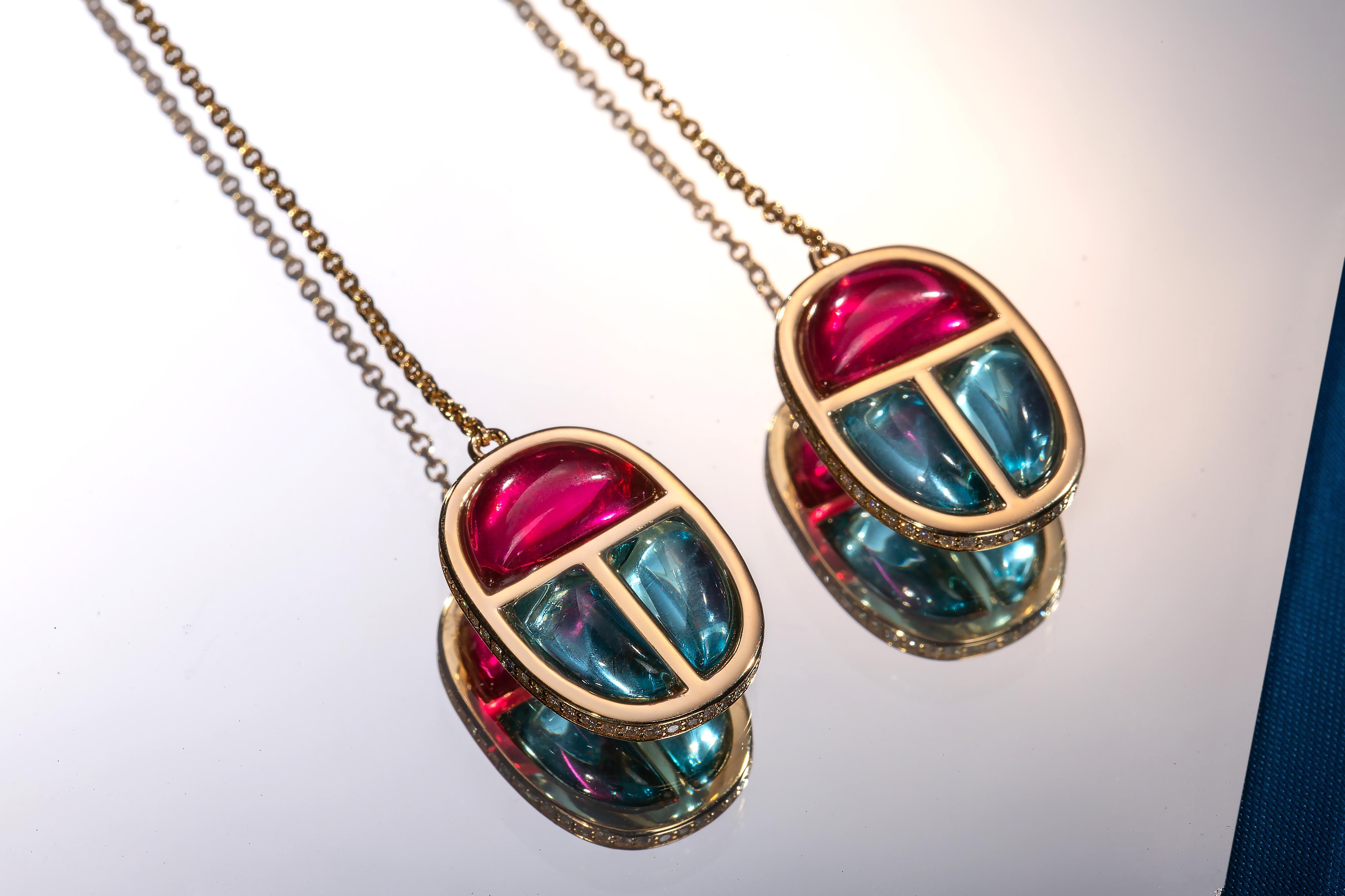 AMMANII's founder Amany Shaker, designer, is the Winner of the 2020 FTA International Award in the Jewelry category. The scarab earrings is part of Maklikat = Queens Collection- Inspired by the female ruling queens of Ancient Egypt. The Scarab