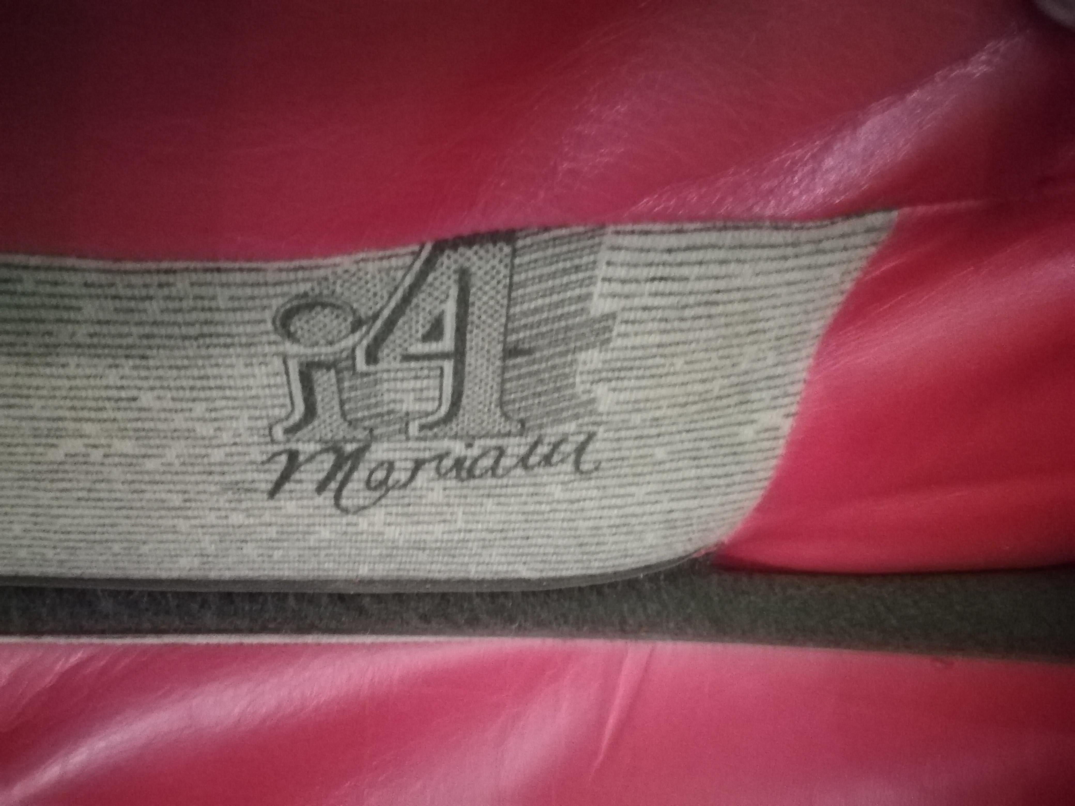 Ammannati & Vitelli i4 Mariani Italian Red Leather Molto+Di Sectional Loveseat In Good Condition In Mexico City, MX