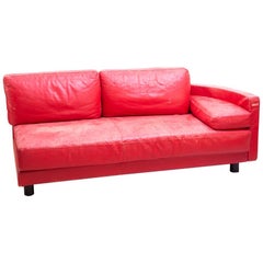 Used Ammannati & Vitelli i4 Mariani Italian Red Leather Molto+Di Sectional Loveseat