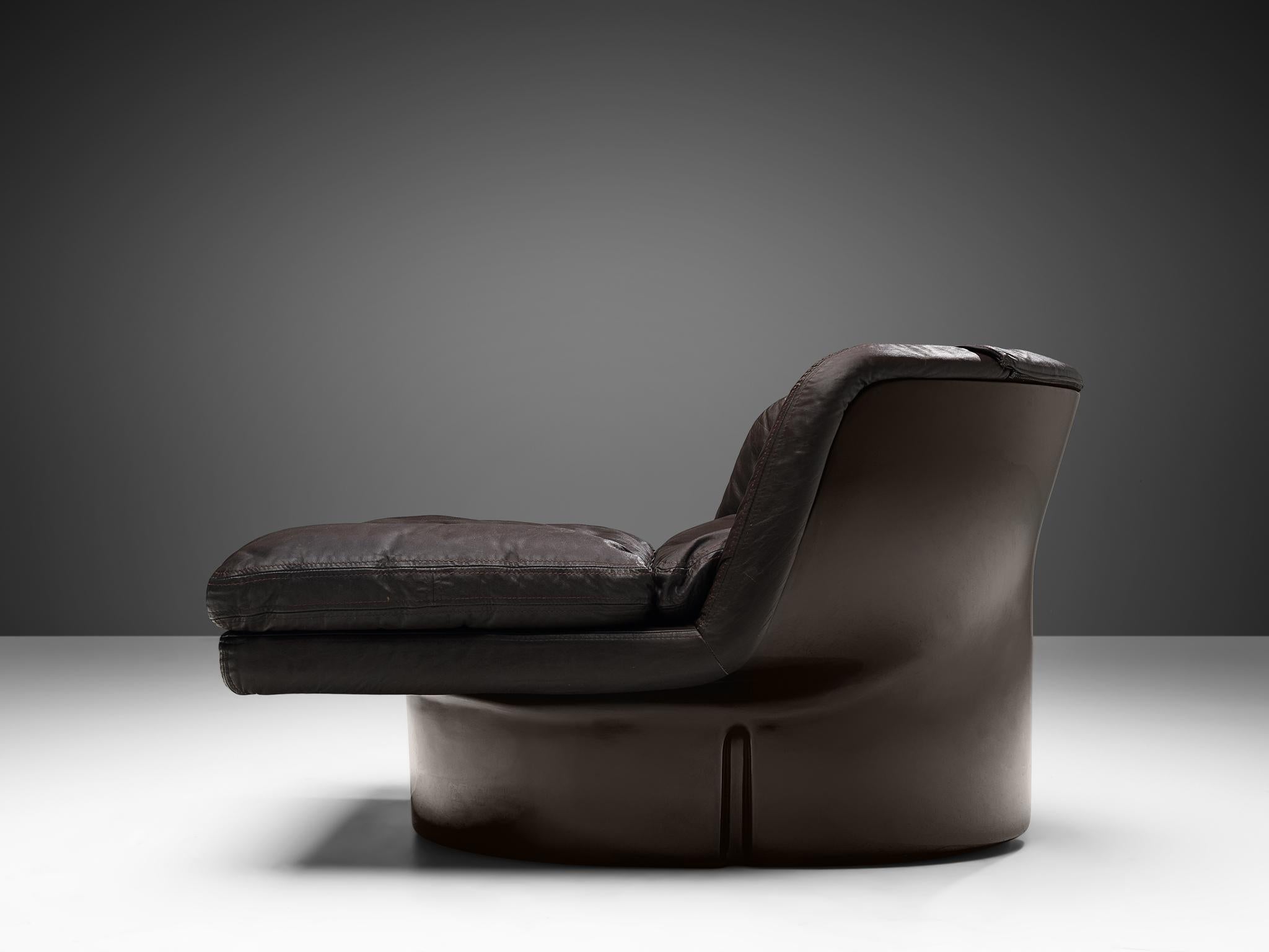 Italian Ammannati & Vitelli Lounge Chair in Leather
