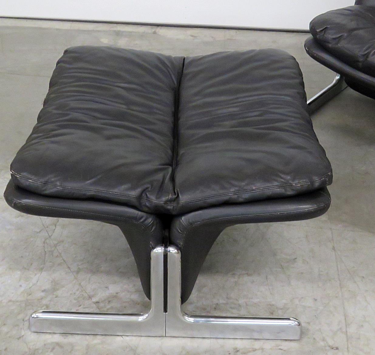 italian leather chair and ottoman