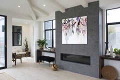 Eyes - original square abstract painting by Ammon Rost