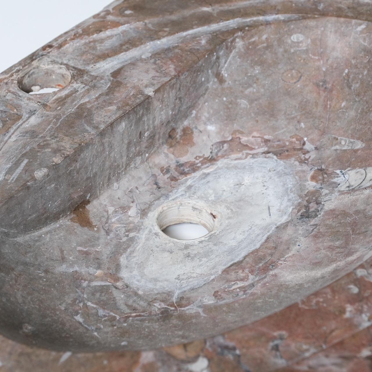 Ammonitstein Waschbecken Mid-Century Belgien im Angebot 2