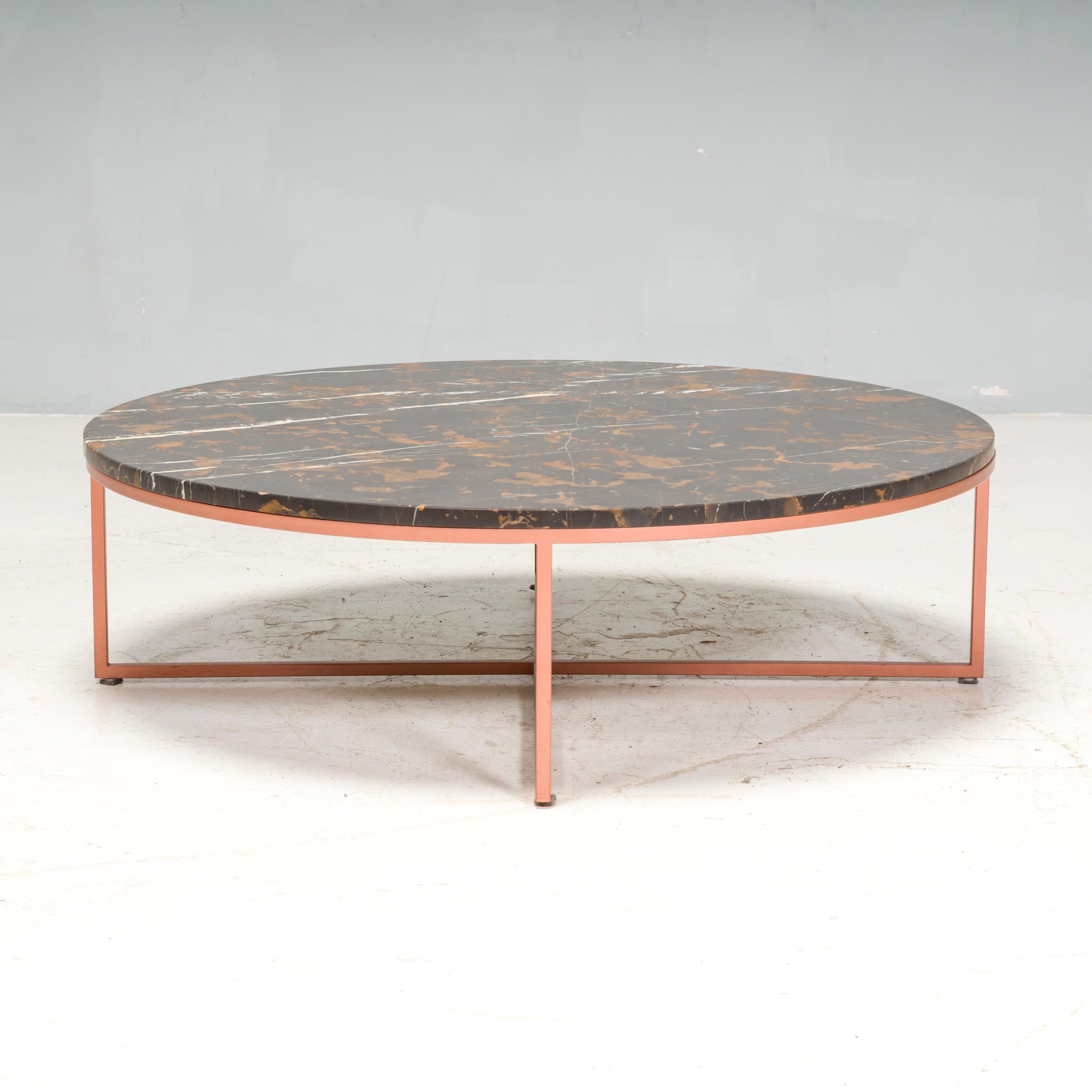 Amode Porto Black Gold Marble Coffee Table In Good Condition For Sale In London, GB