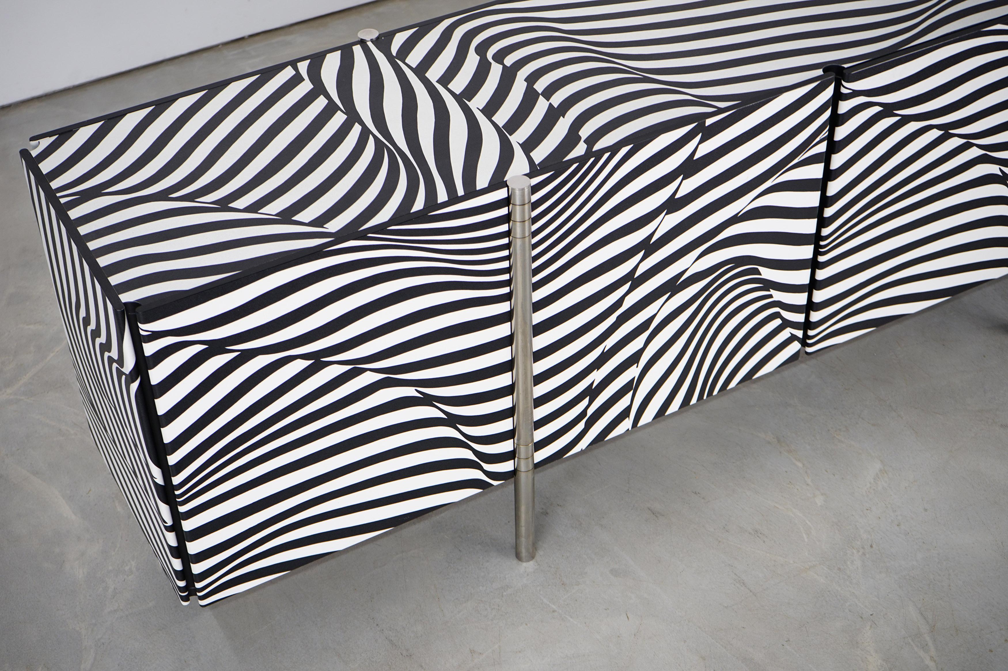 20th Century Amor Stripe 12 Sideboard by Robert and Trix Haussmann for Wogg, Original Edition