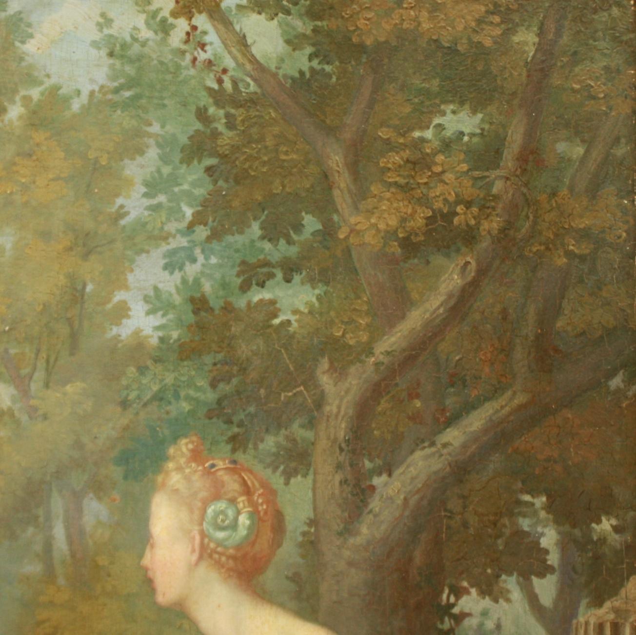 French Amor Vincit Omnia, Oil on panel, Follower School of Fontainebleau