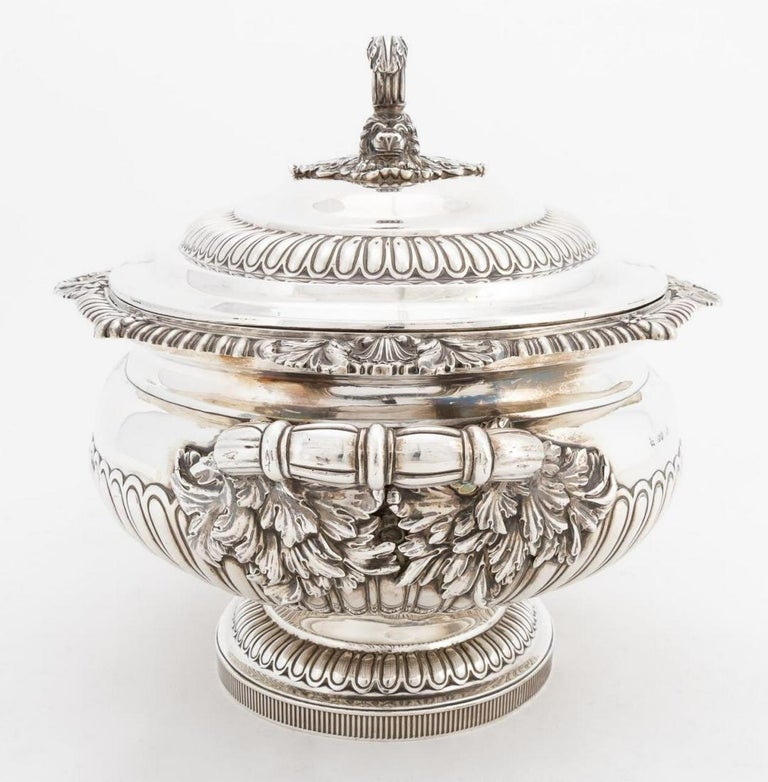 George III Amoral Sterling Silver Tureen, London, circa 1817 For Sale