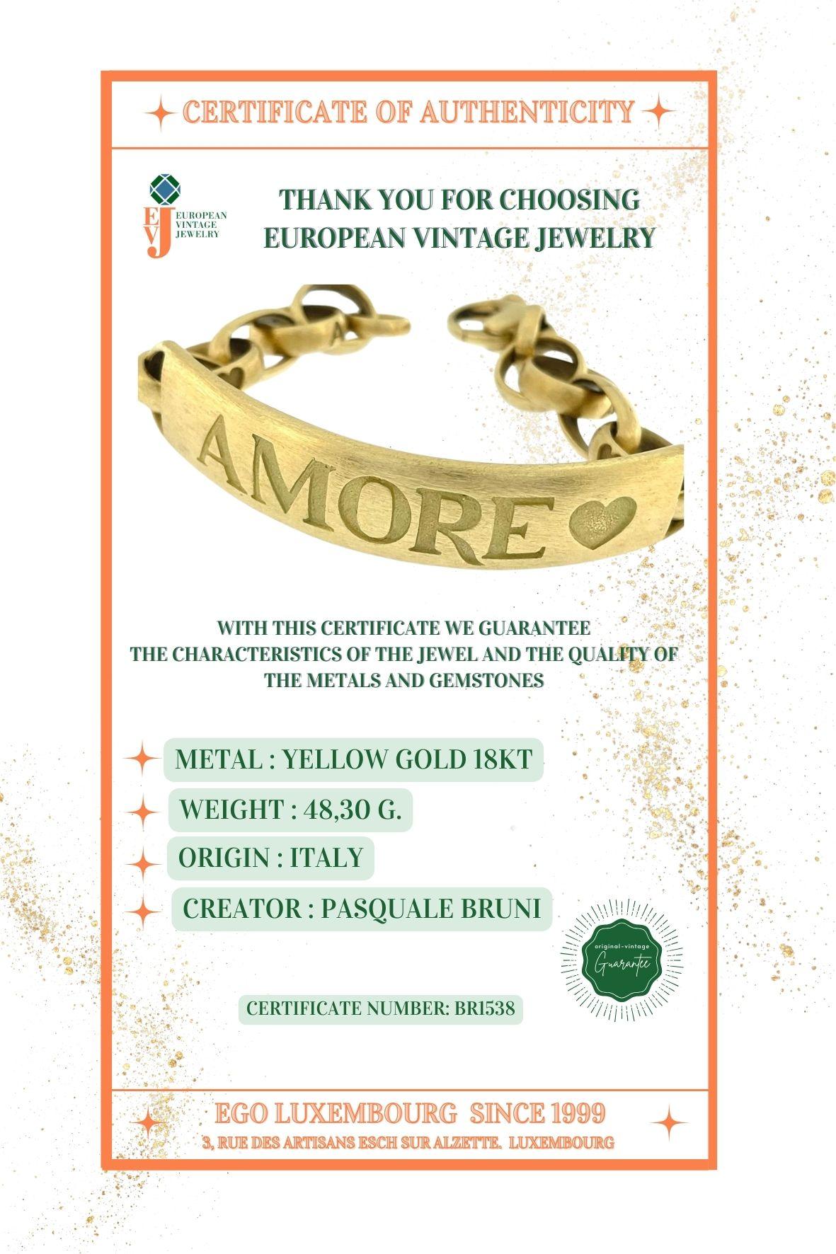 Bracelet en or jaune 18 carats Pasquale Bruni en vente 4