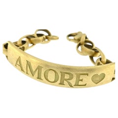 Vintage "Amore" Chain Bracelet Pasquale Bruni 18kt Yellow Gold 