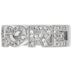 Amore-Ring aus Weißgold mit Diamanten.