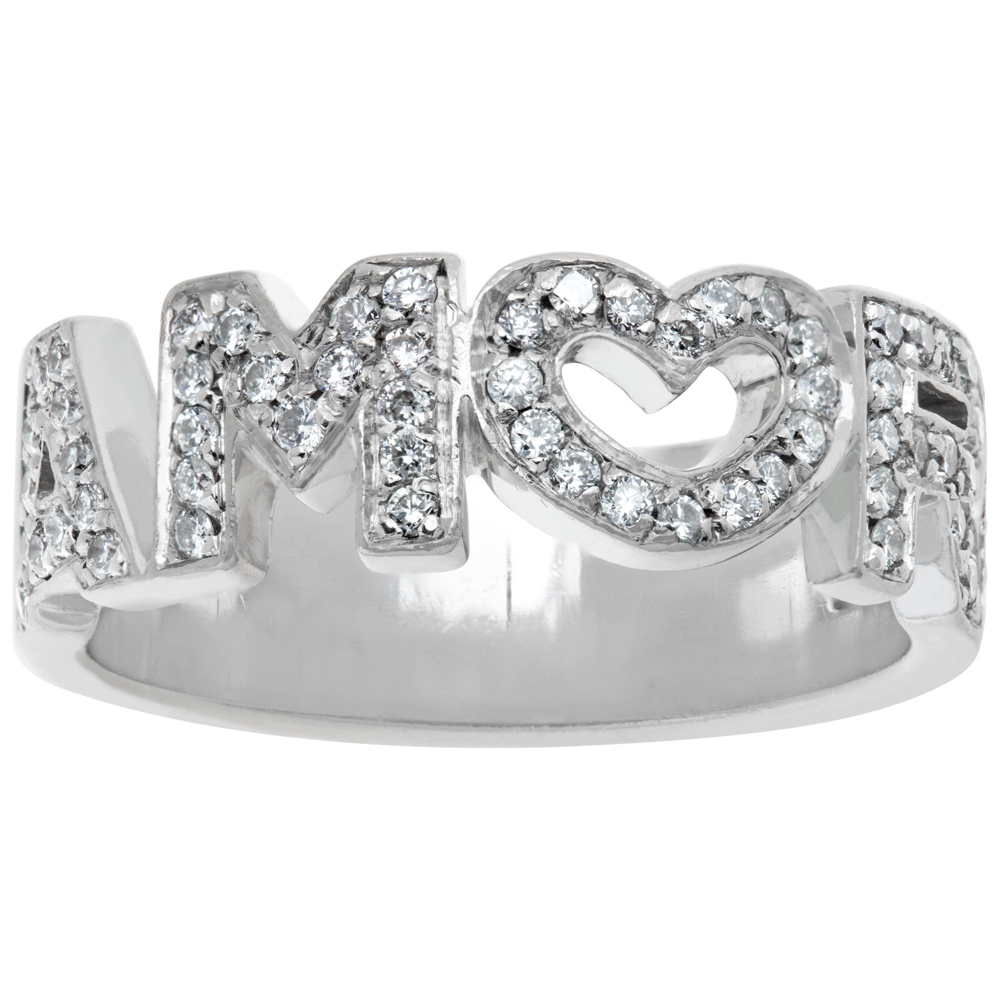 Amore ring in white gold with diamonds. For Sale