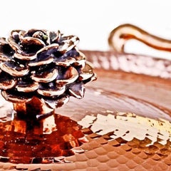 Amoretti Brothers Copper Sauce Pan "Flower" 2.8 qt with cast-bronze handles