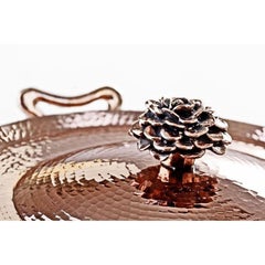 Amoretti Brothers Copper Saute Pan 3.5 qt with Flower Lid
