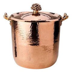 Amoretti Brothers Copper Stock Pot 10 Qt "Flower"