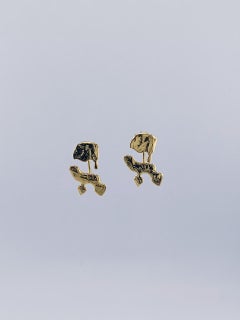 Amorfo Earrings in 24K Gold-Plated Bronze by xMartaja