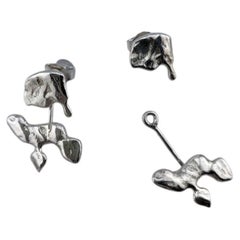 Amorfo Earrings in 925 Sterling Silver by xMartaja
